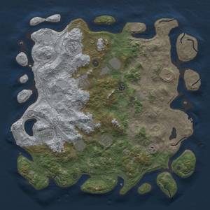 Thumbnail Rust Map: Procedural Map, Size: 4500, Seed: 70778078, 18 Monuments