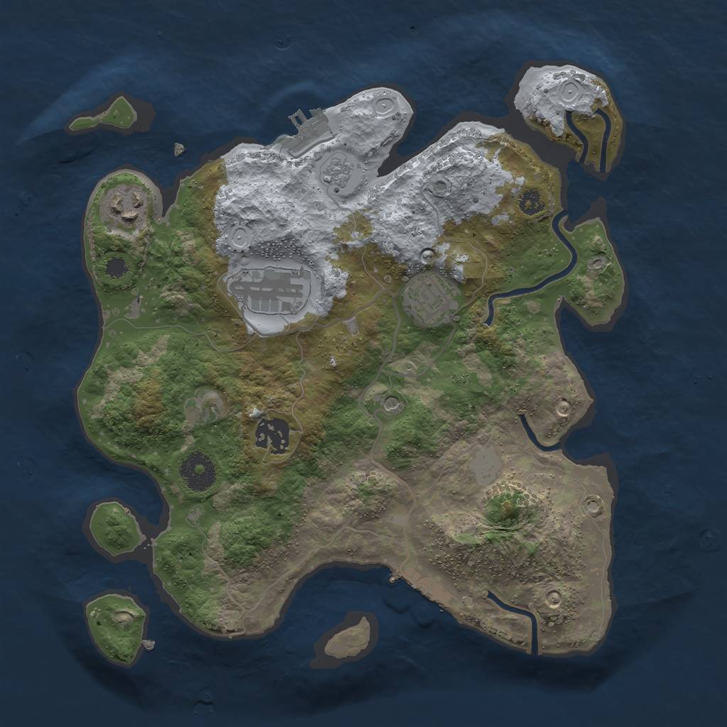 Rust Map: Procedural Map, Size: 3000, Seed: 8531694, 11 Monuments