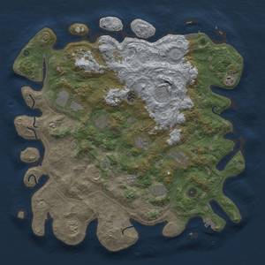 Thumbnail Rust Map: Procedural Map, Size: 4500, Seed: 448181188, 19 Monuments