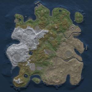 Thumbnail Rust Map: Procedural Map, Size: 3500, Seed: 2024, 15 Monuments