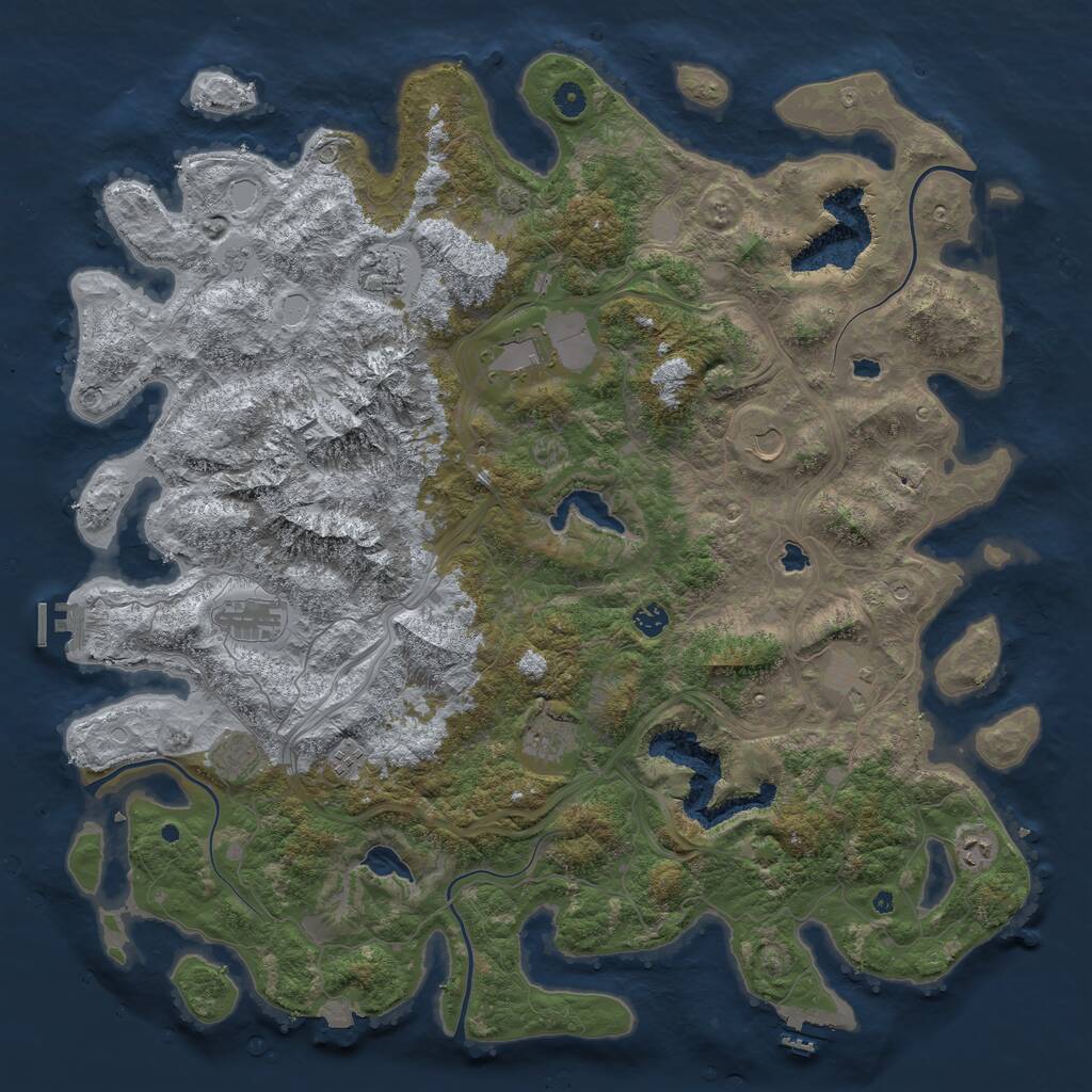 Rust Map: Procedural Map, Size: 5000, Seed: 121282061, 16 Monuments