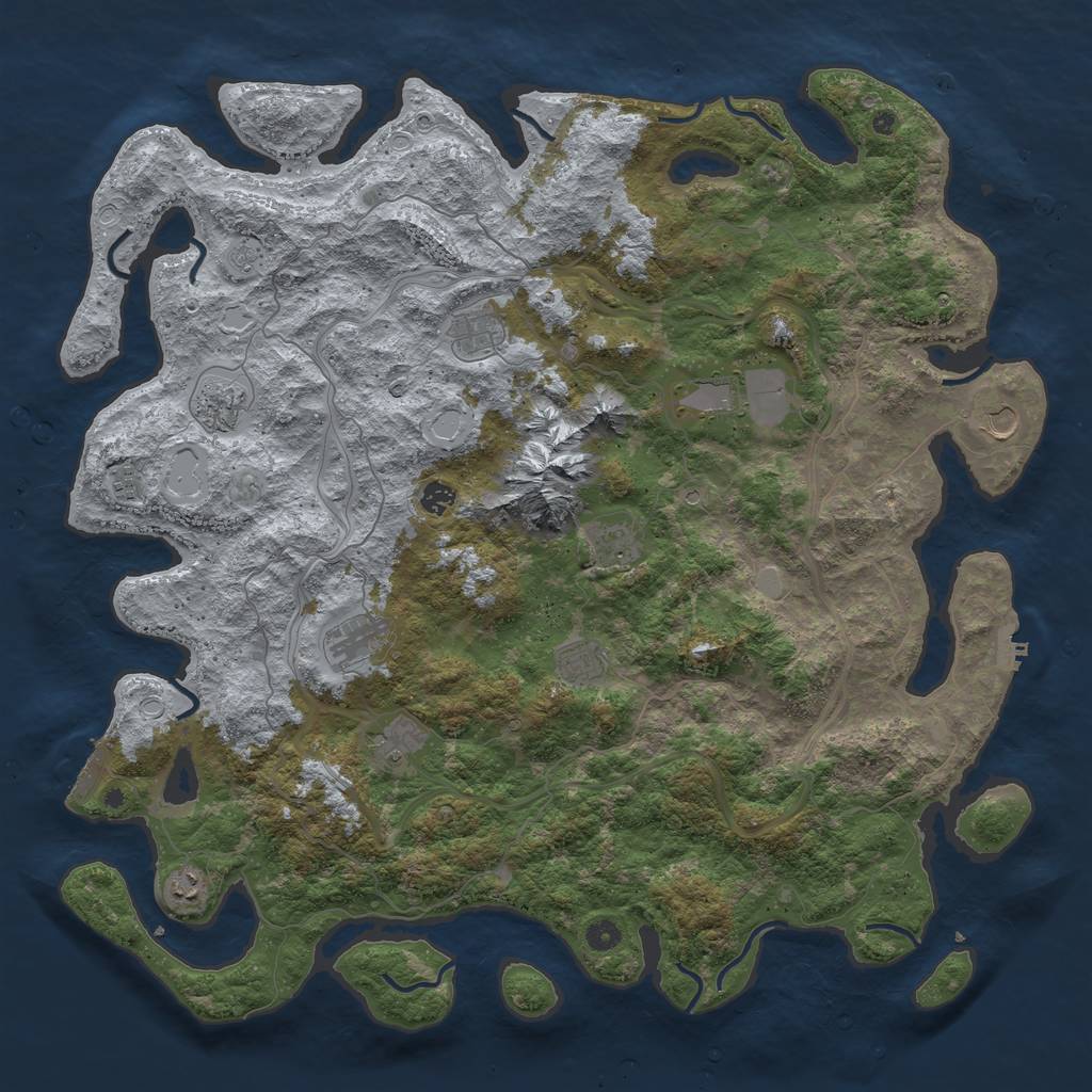Rust Map: Procedural Map, Size: 5000, Seed: 2022023, 18 Monuments