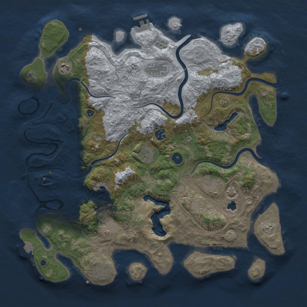 Rust Map: Procedural Map, Size: 4269, Seed: 11201, 13 Monuments