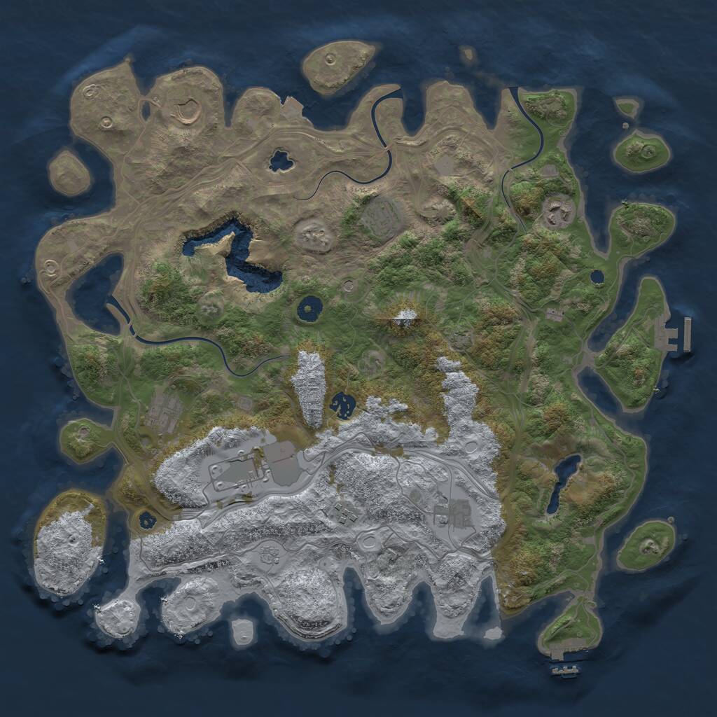 Rust Map: Procedural Map, Size: 4250, Seed: 2433240, 14 Monuments