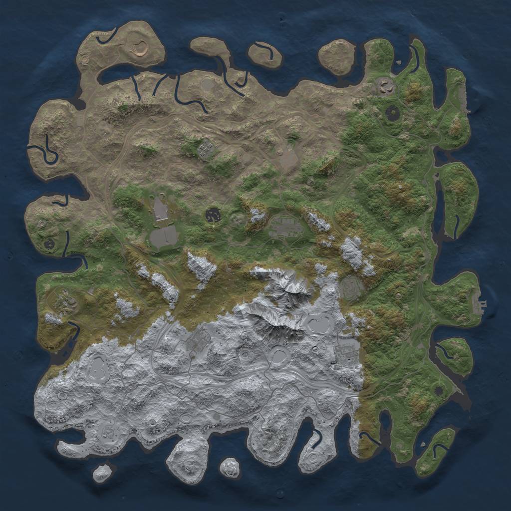 Rust Map: Procedural Map, Size: 5000, Seed: 2118689, 18 Monuments