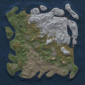 Thumbnail Rust Map: Procedural Map, Size: 4500, Seed: 123745387, 17 Monuments