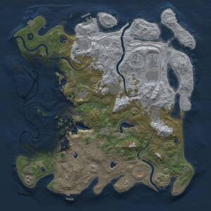 Thumbnail Rust Map: Procedural Map, Size: 4500, Seed: 123745387, 17 Monuments