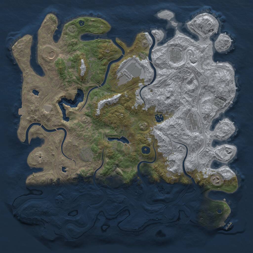 Rust Map: Procedural Map, Size: 4500, Seed: 327309197, 15 Monuments