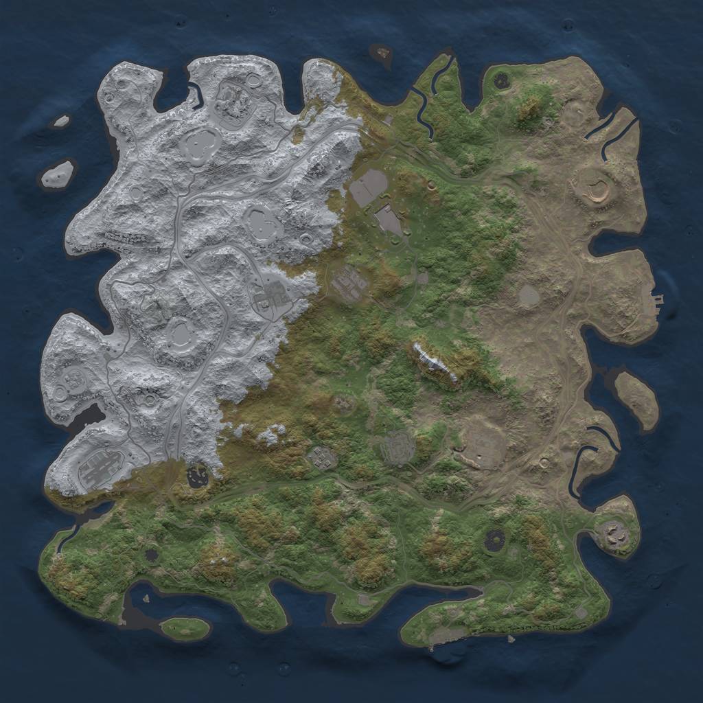 Rust Map: Procedural Map, Size: 4750, Seed: 935682647, 18 Monuments
