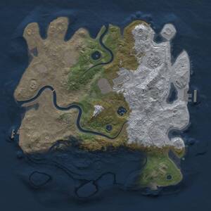Thumbnail Rust Map: Procedural Map, Size: 3500, Seed: 1258169980, 11 Monuments