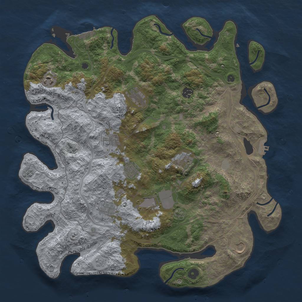 Rust Map: Procedural Map, Size: 4250, Seed: 15234, 17 Monuments
