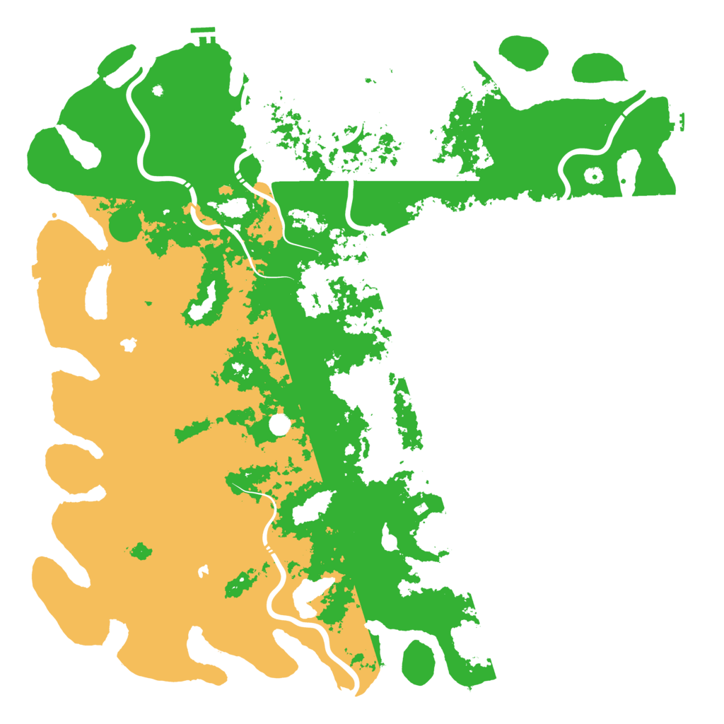 Biome Rust Map: Procedural Map, Size: 6000, Seed: 500621