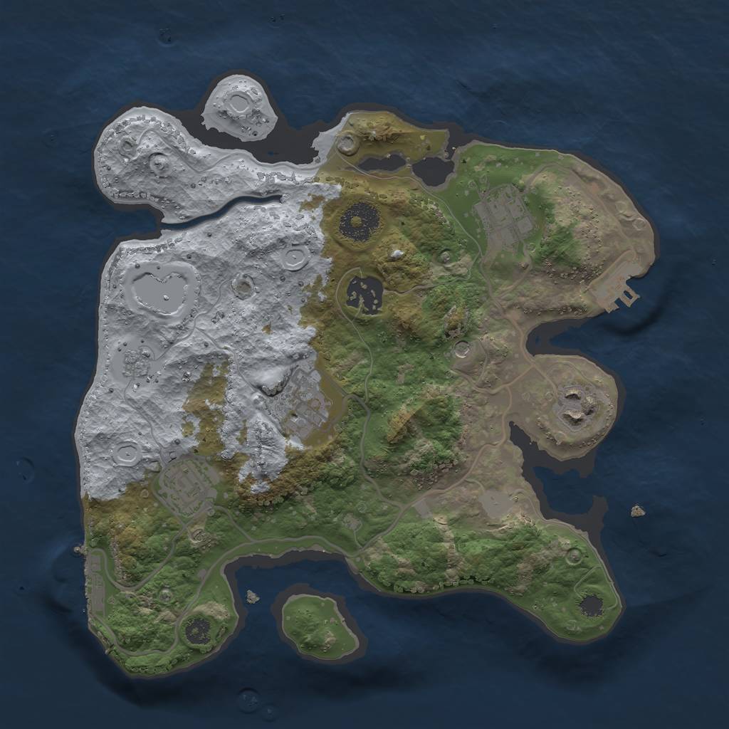 Rust Map: Procedural Map, Size: 2825, Seed: 989, 12 Monuments