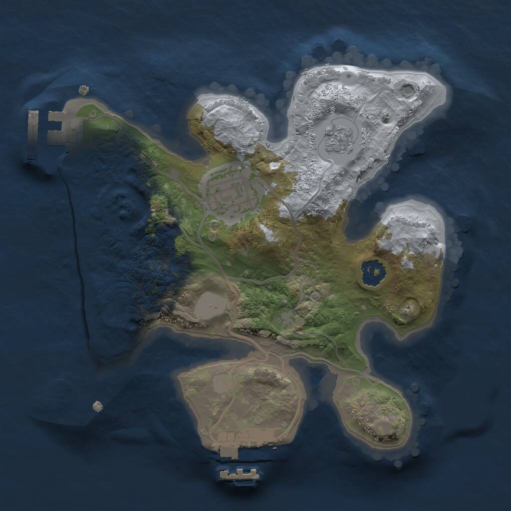 Rust Map: Procedural Map, Size: 2000, Seed: 869585509, 5 Monuments