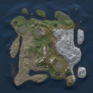 Thumbnail Rust Map: Procedural Map, Size: 3000, Seed: 245, 12 Monuments