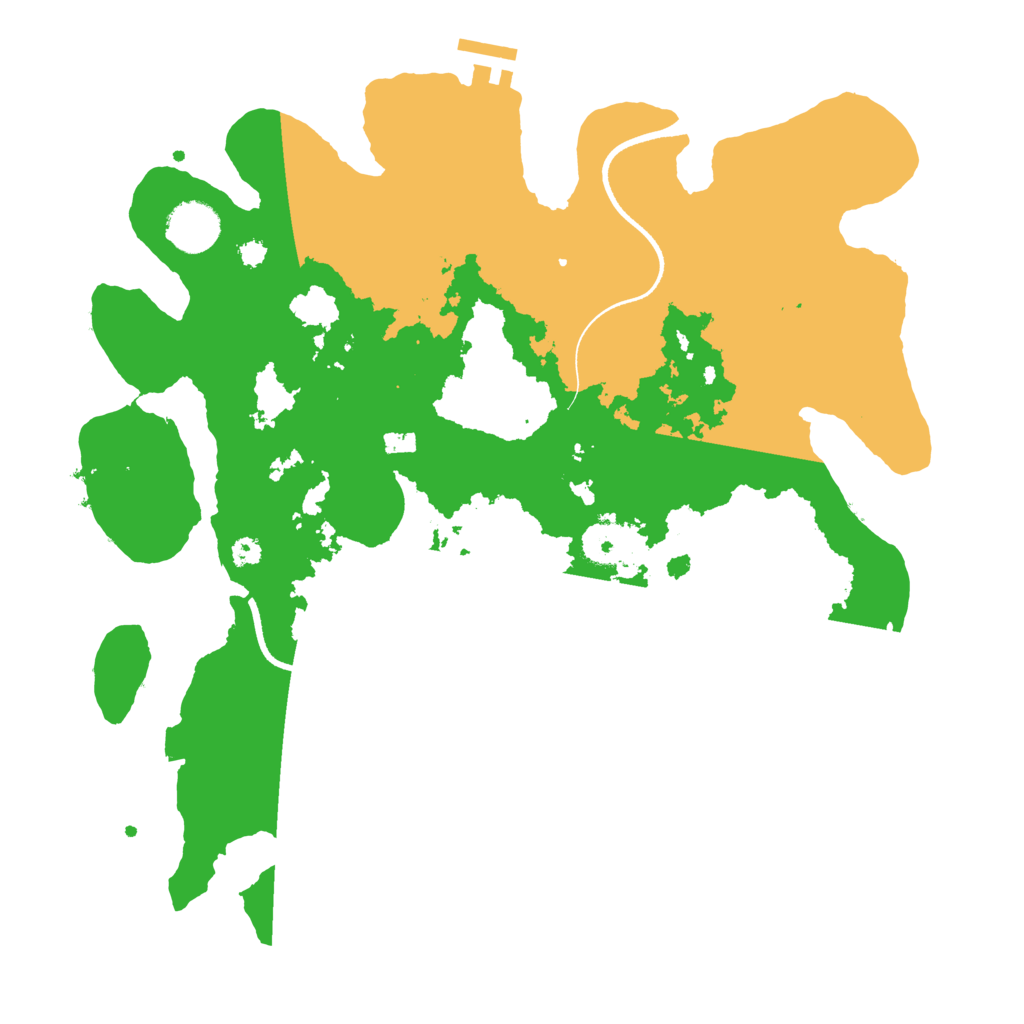 Biome Rust Map: Procedural Map, Size: 3500, Seed: 857435643