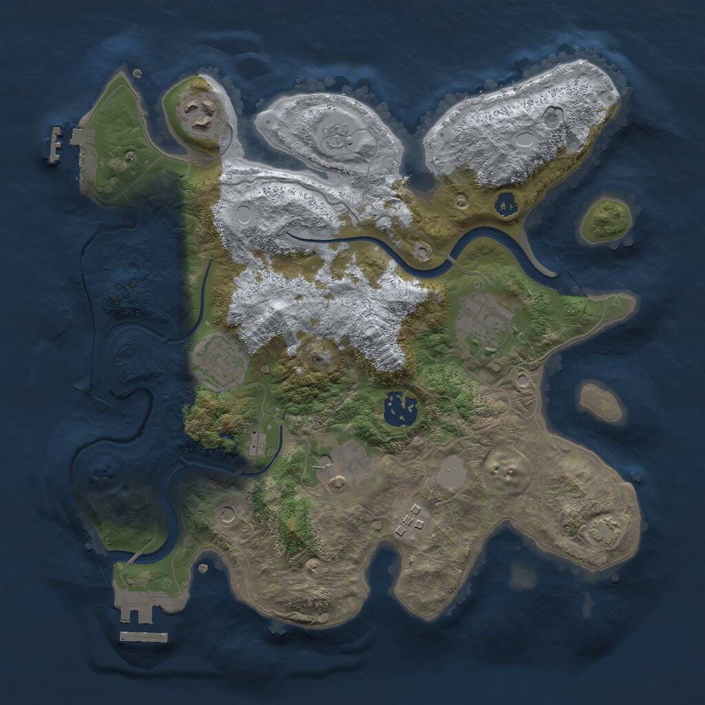 Rust Map: Procedural Map, Size: 3000, Seed: 1713139162, 12 Monuments