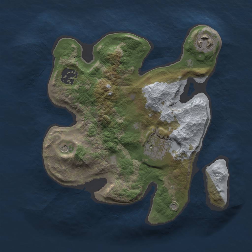 Rust Map: Barren, Size: 2300, Seed: 420, 6 Monuments