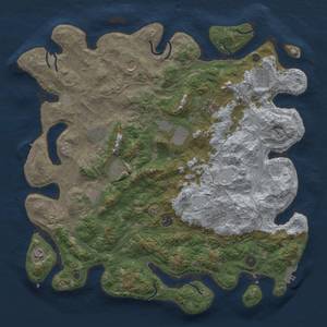 Thumbnail Rust Map: Procedural Map, Size: 4500, Seed: 890418490, 18 Monuments