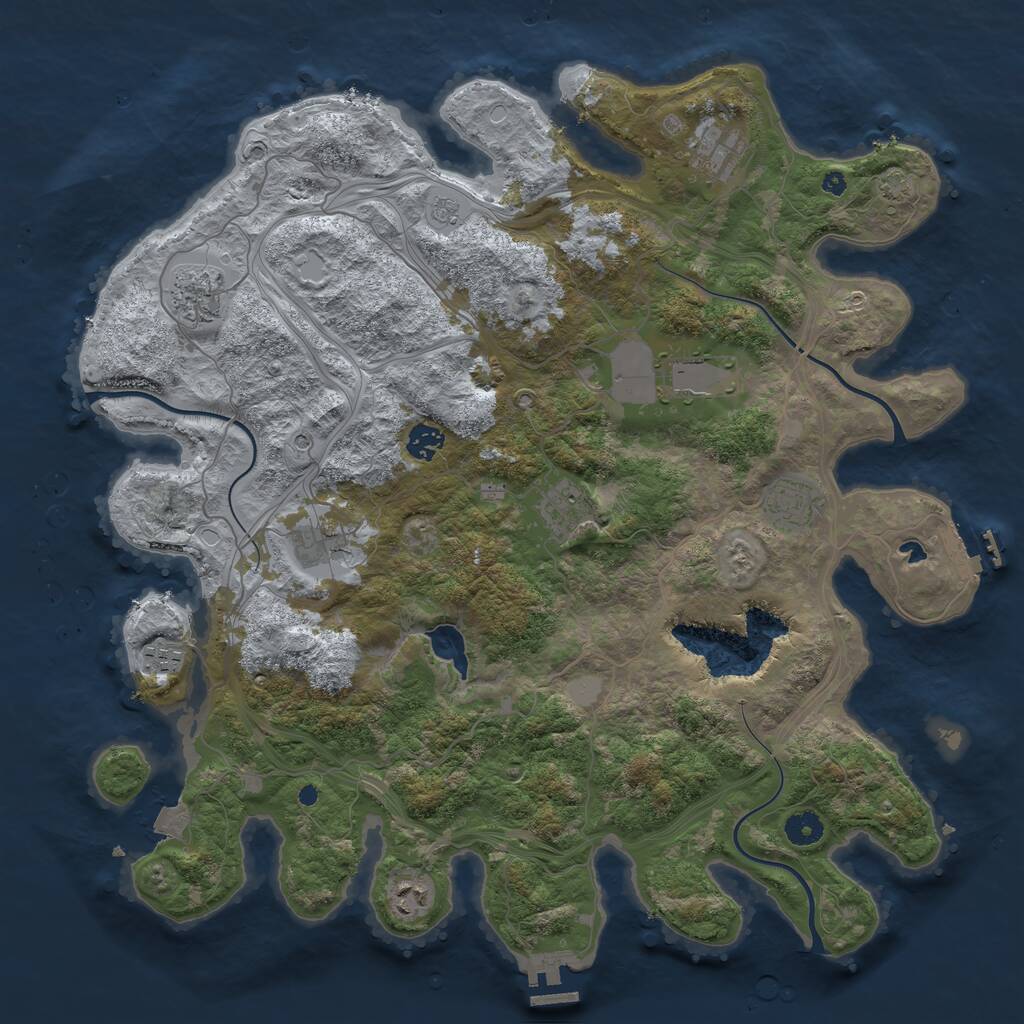 Rust Map: Procedural Map, Size: 4250, Seed: 57535, 15 Monuments