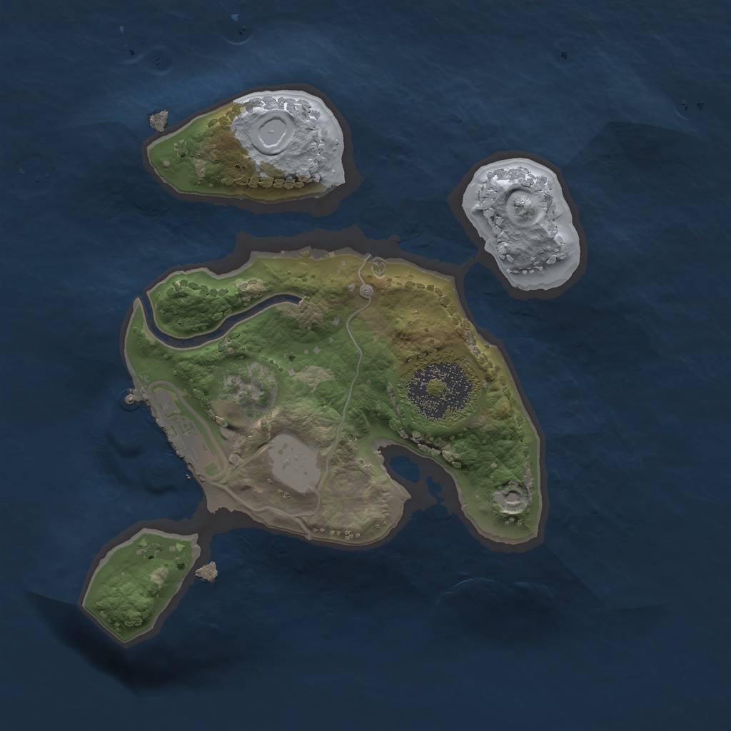 Rust Map: Procedural Map, Size: 1800, Seed: 45106, 4 Monuments