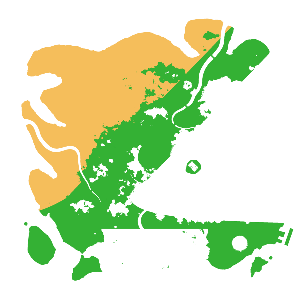 Biome Rust Map: Procedural Map, Size: 3500, Seed: 41234434