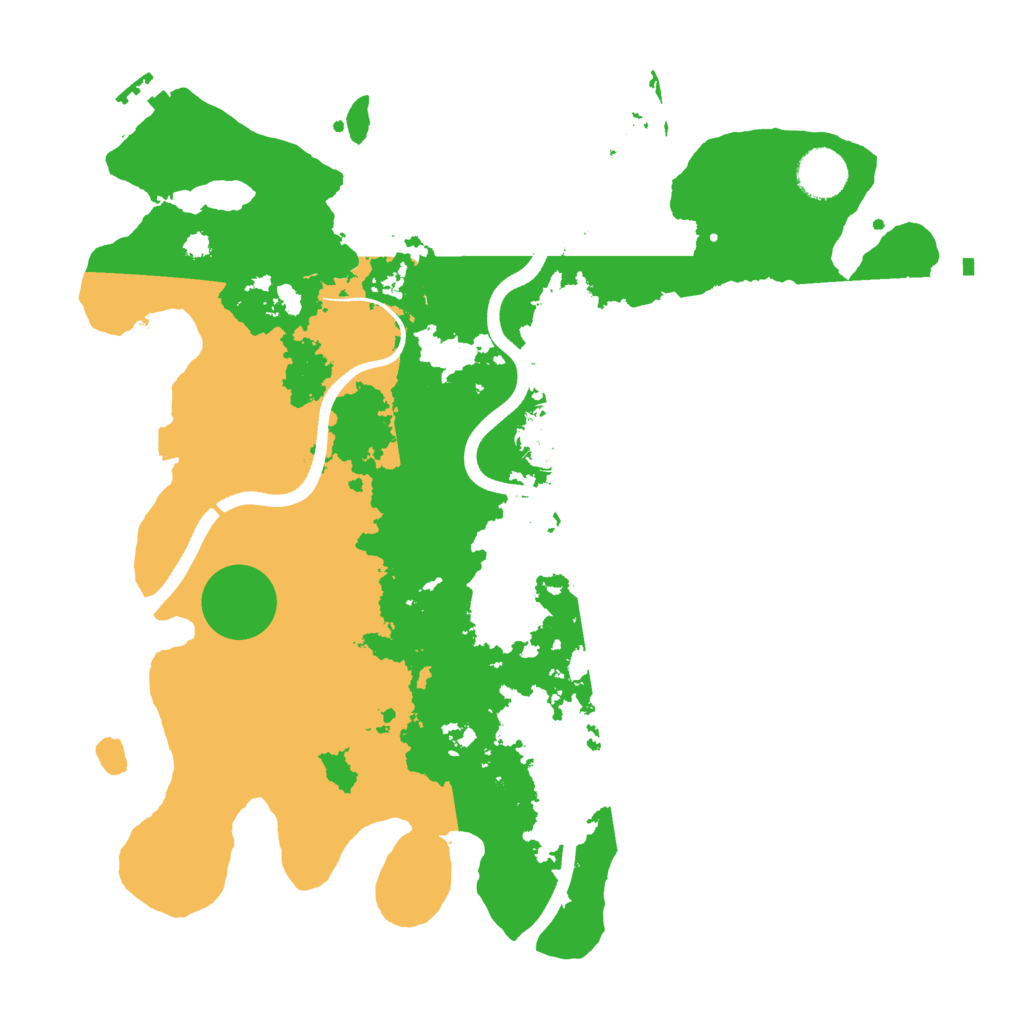 Biome Rust Map: Procedural Map, Size: 3600, Seed: 6665557