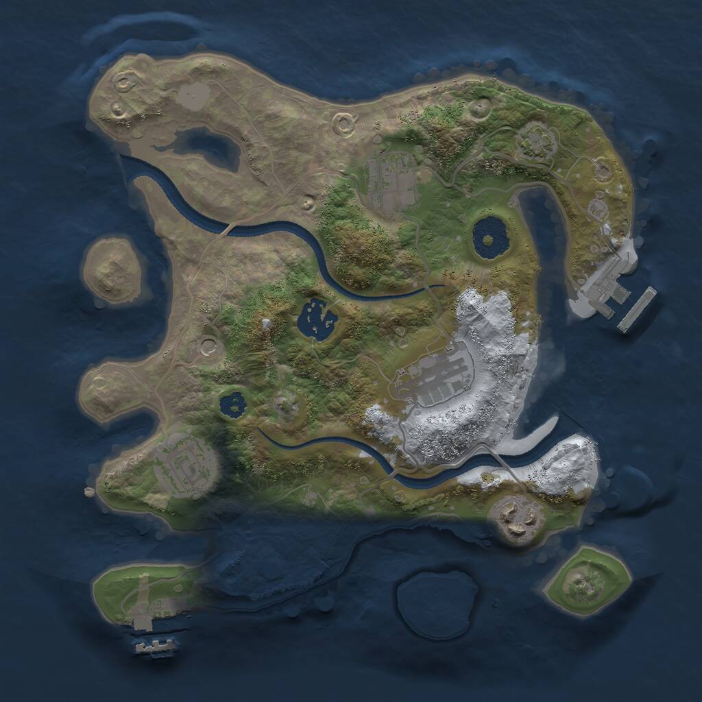 Rust Map: Procedural Map, Size: 2700, Seed: 695802077, 10 Monuments