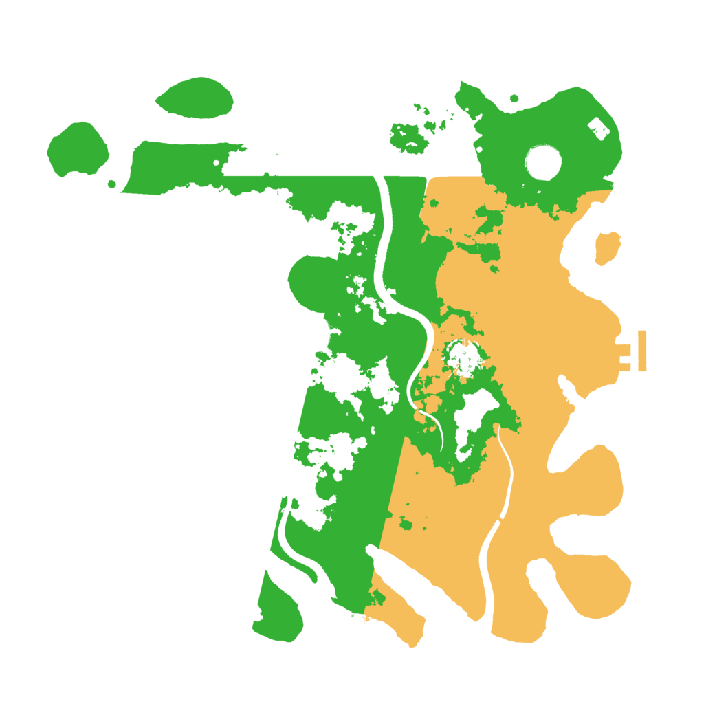 Biome Rust Map: Procedural Map, Size: 3500, Seed: 43413844