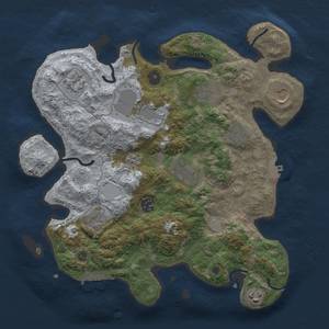 Thumbnail Rust Map: Procedural Map, Size: 3500, Seed: 1810139633, 17 Monuments