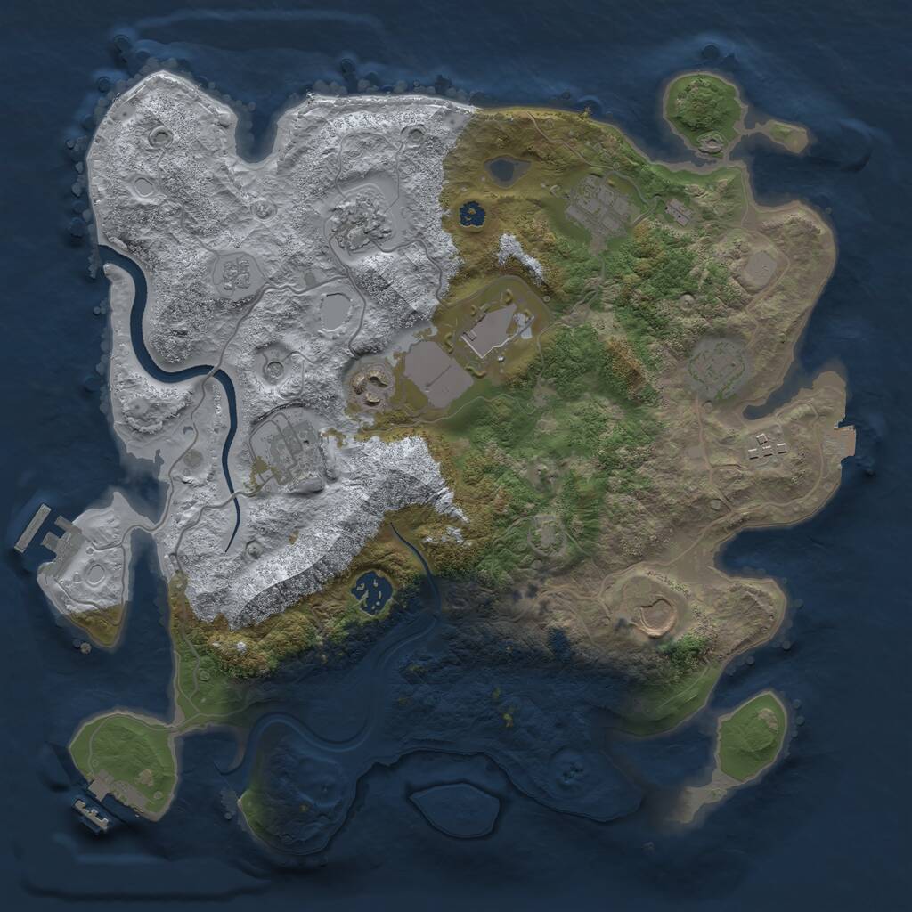 Rust Map: Procedural Map, Size: 3500, Seed: 67335369, 15 Monuments