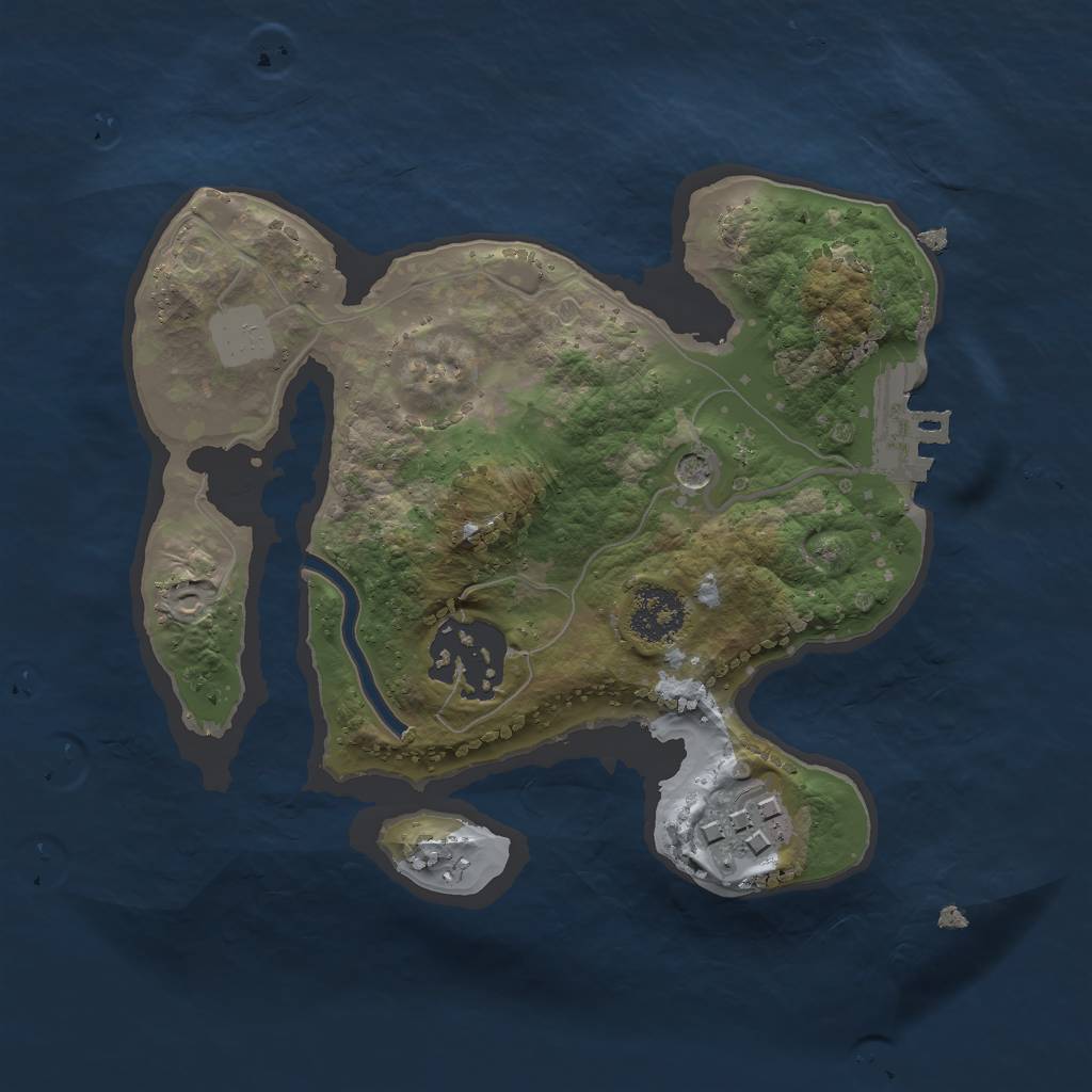 Rust Map: Procedural Map, Size: 2000, Seed: 4345312, 7 Monuments