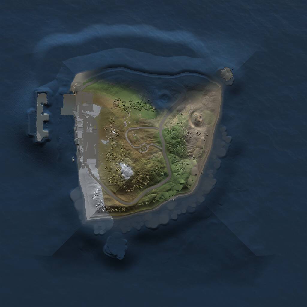 Rust Map: Procedural Map, Size: 1000, Seed: 1222, 2 Monuments