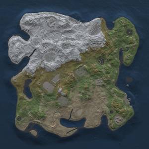 Thumbnail Rust Map: Procedural Map, Size: 3500, Seed: 1559069144, 17 Monuments