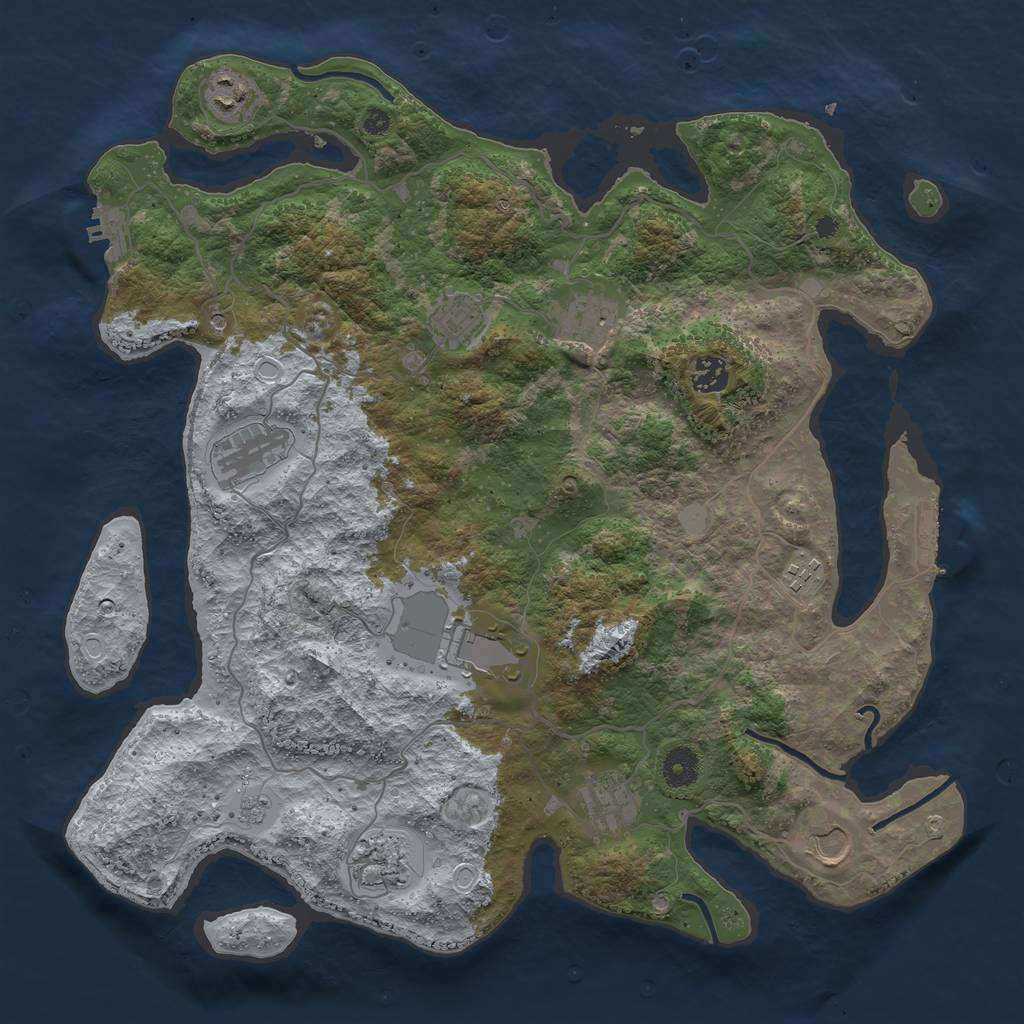 Rust Map: Procedural Map, Size: 4000, Seed: 15814, 17 Monuments