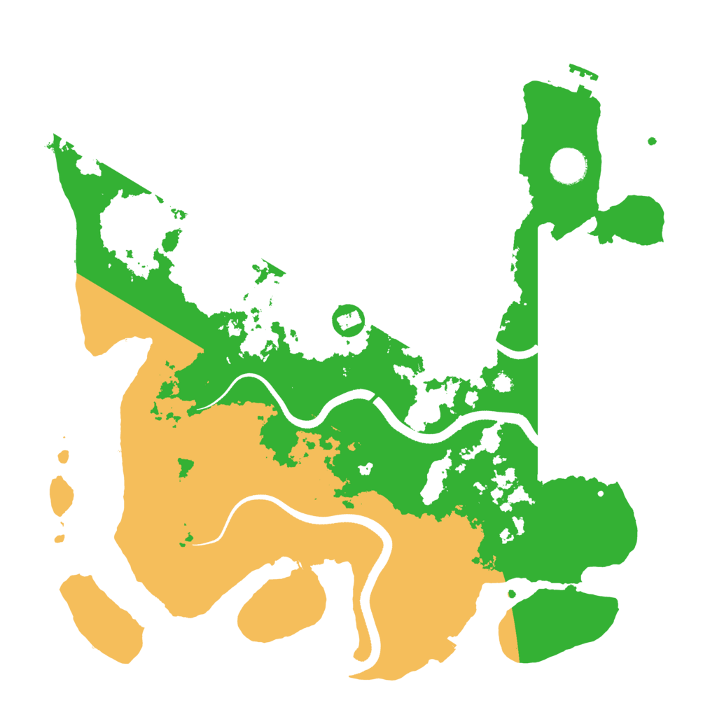 Biome Rust Map: Procedural Map, Size: 3500, Seed: 232522