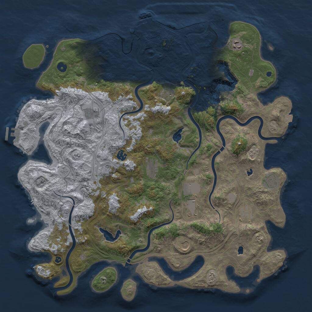 Rust Map: Procedural Map, Size: 4800, Seed: 281503403, 17 Monuments