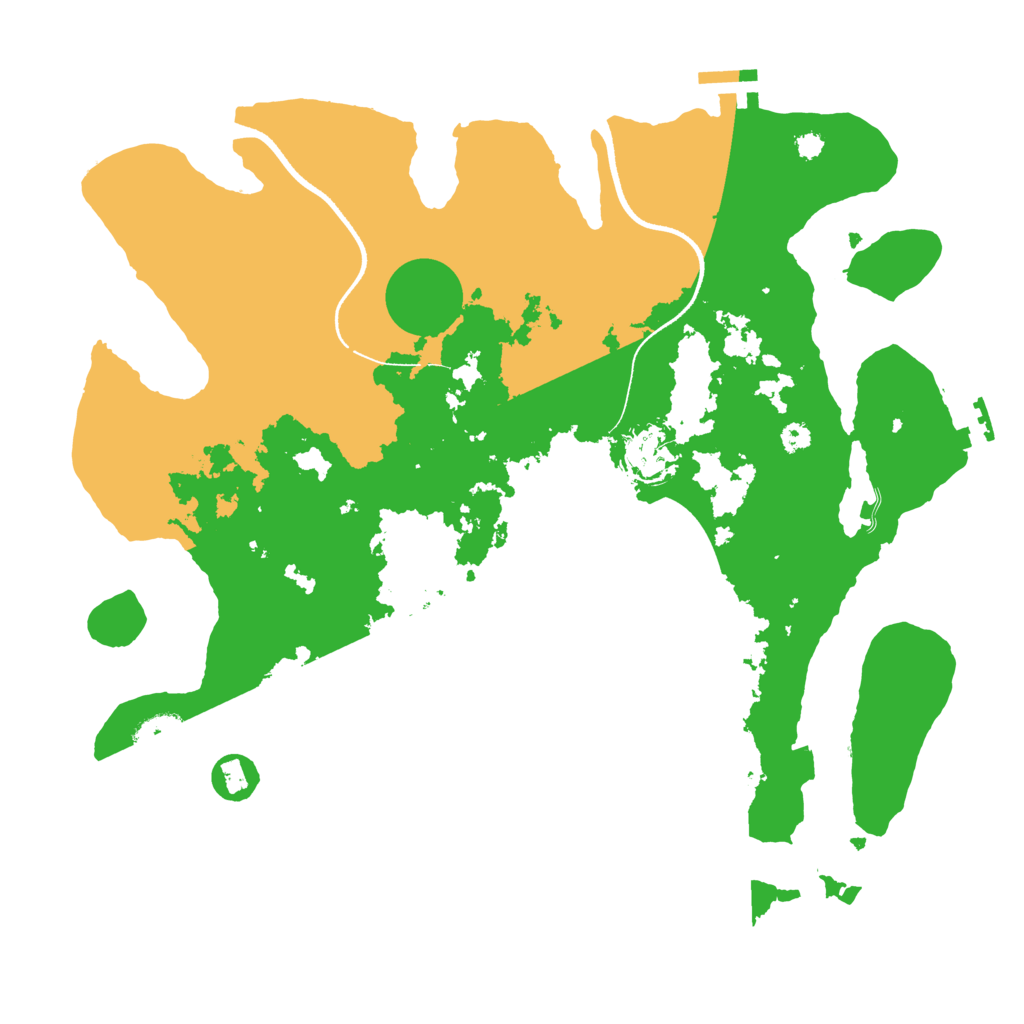 Biome Rust Map: Procedural Map, Size: 3500, Seed: 436