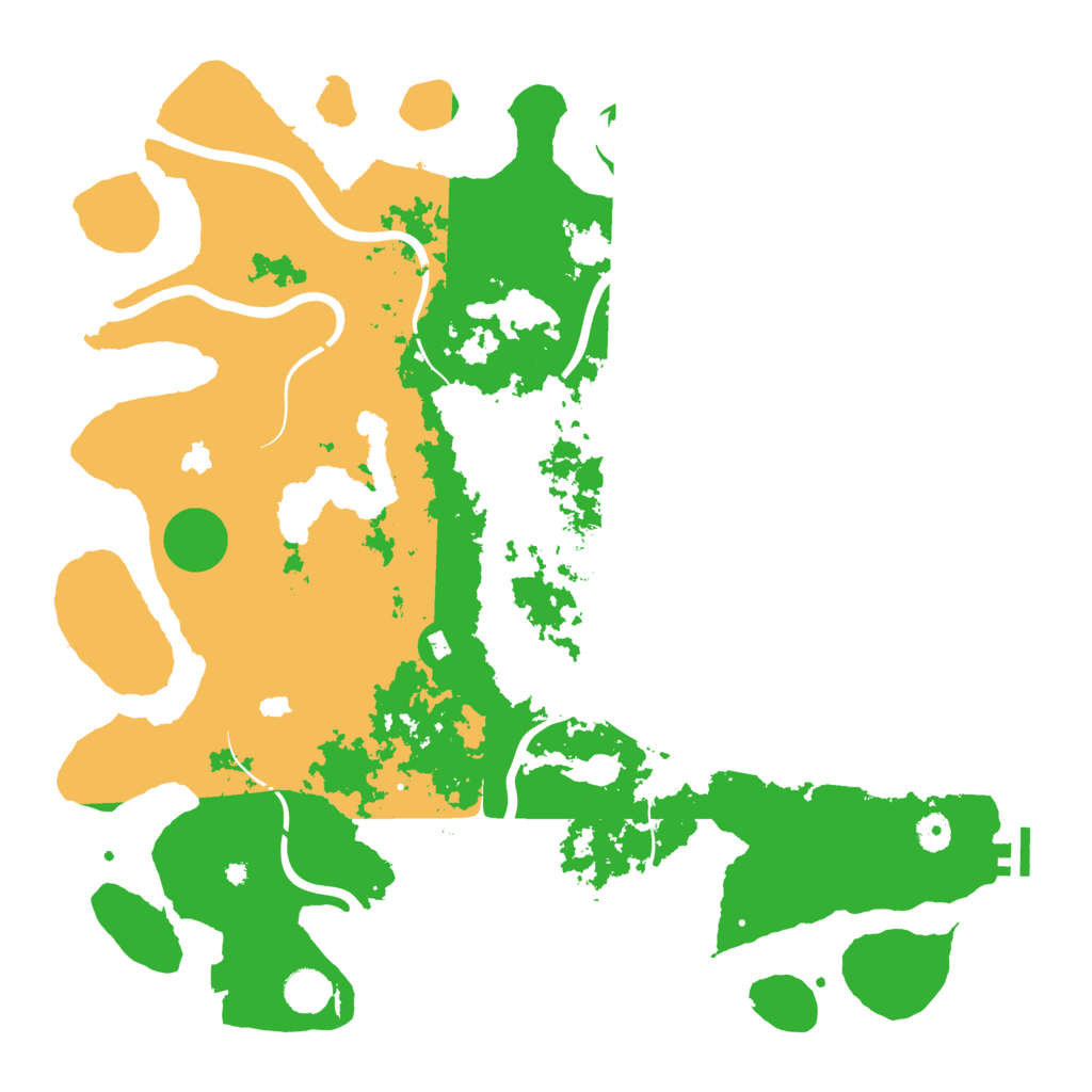 Biome Rust Map: Procedural Map, Size: 4500, Seed: 111111111