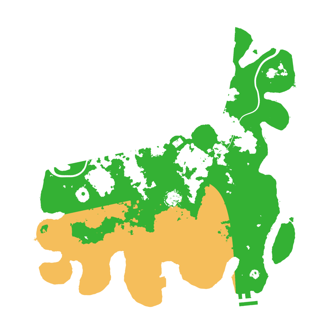 Biome Rust Map: Procedural Map, Size: 3500, Seed: 86039905