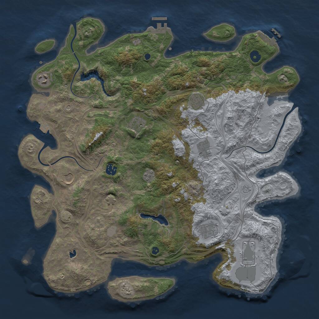 Rust Map: Procedural Map, Size: 4250, Seed: 77232342, 15 Monuments