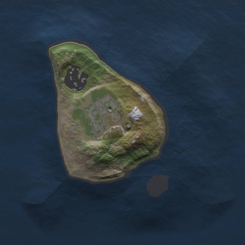 Rust Map: Barren, Size: 1550, Seed: 564789, 4 Monuments