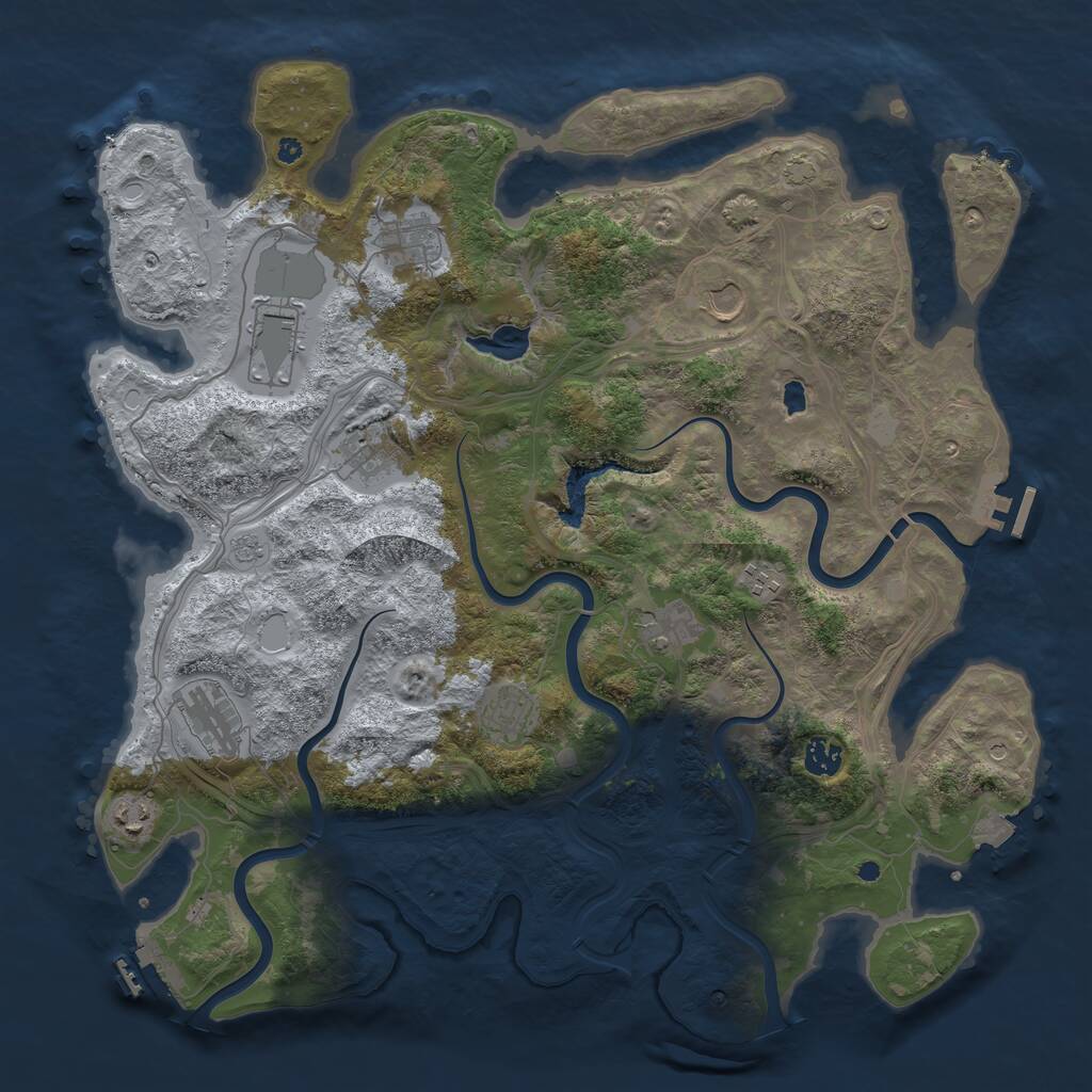 Rust Map: Procedural Map, Size: 4250, Seed: 477, 16 Monuments