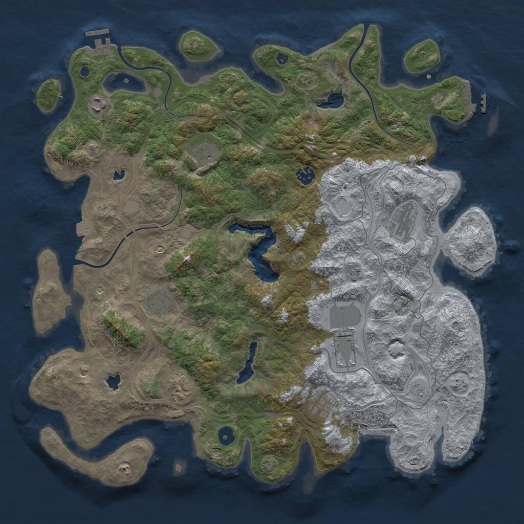 Rust Map: Procedural Map, Size: 4500, Seed: 786149037, 15 Monuments