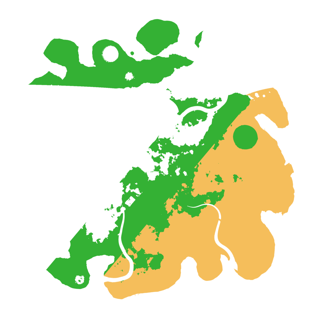Biome Rust Map: Procedural Map, Size: 3500, Seed: 158652