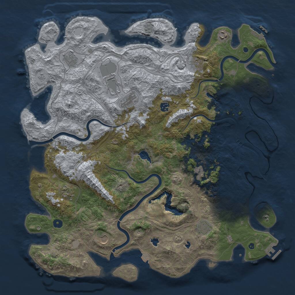 Rust Map: Procedural Map, Size: 4800, Seed: 1606107364, 17 Monuments