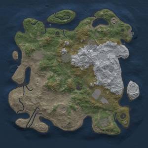 Thumbnail Rust Map: Procedural Map, Size: 3850, Seed: 40554639, 16 Monuments