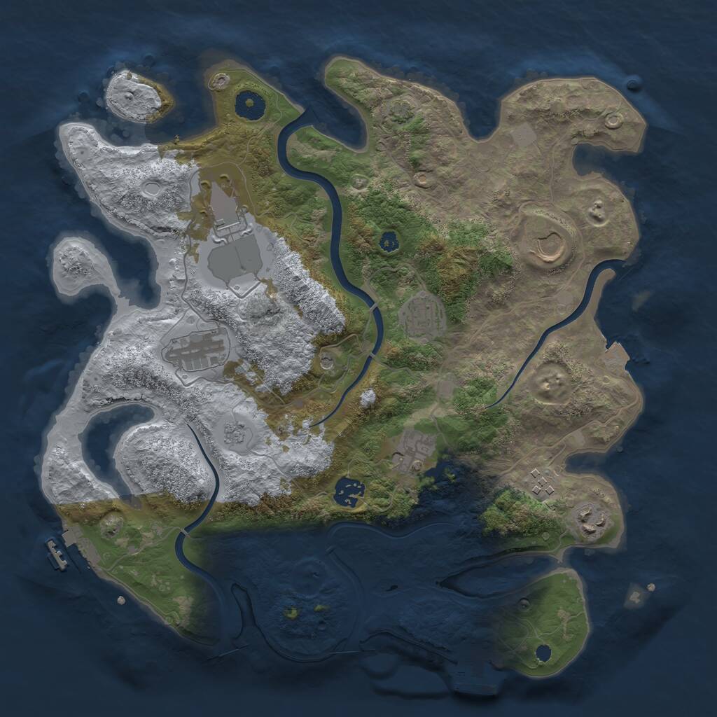 Rust Map: Procedural Map, Size: 3600, Seed: 67839, 14 Monuments