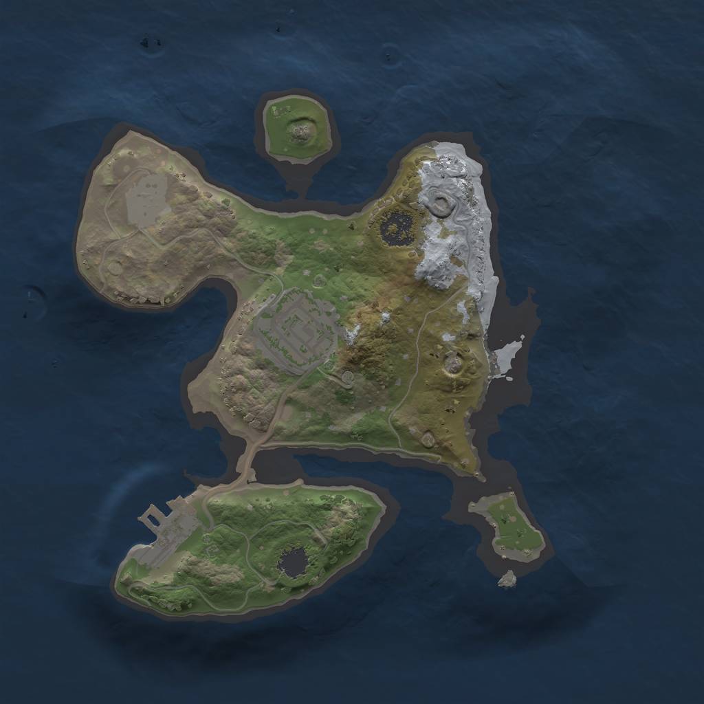 Rust Map: Procedural Map, Size: 2000, Seed: 31226737, 5 Monuments