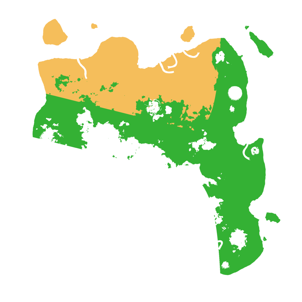 Biome Rust Map: Procedural Map, Size: 3800, Seed: 13135